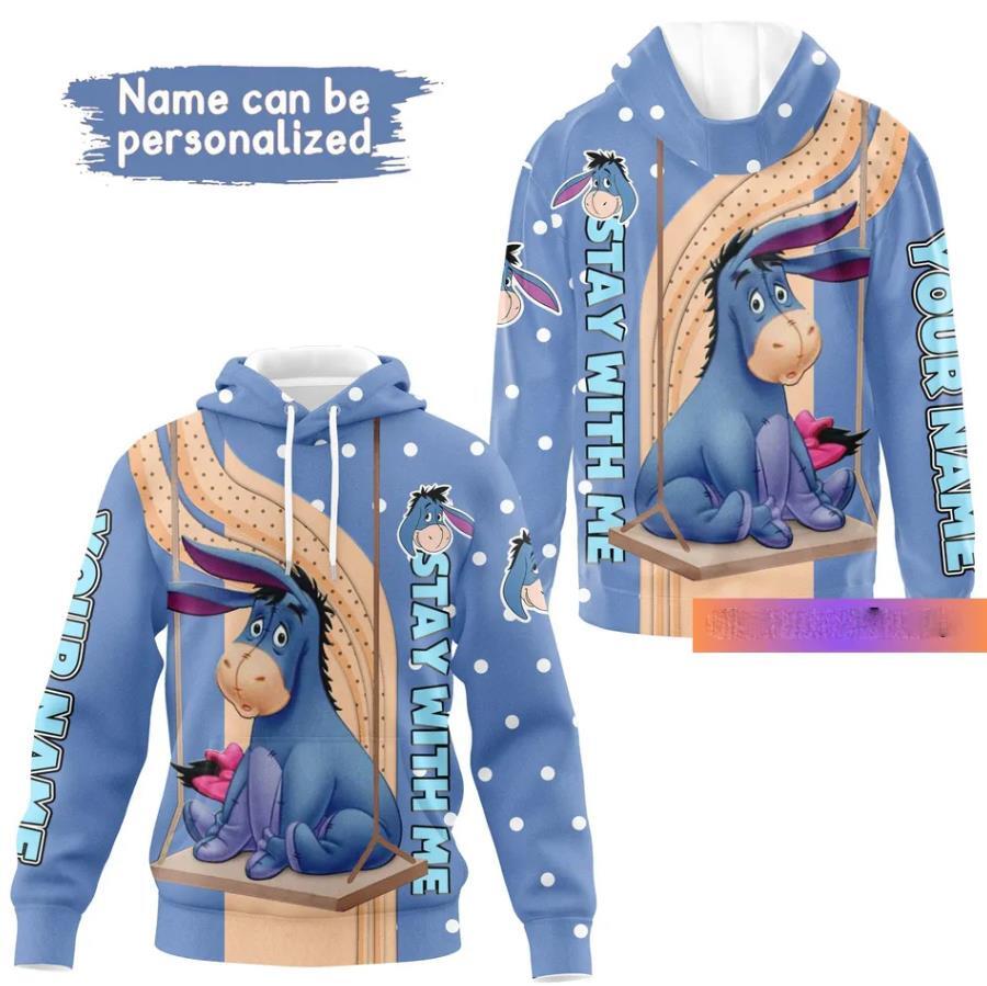 Custom Eeyore 3D Printed Winnie The Pooh Cosplay Hoodie - Fully Printed Design