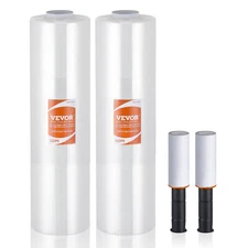VEVOR Strong Clear Pallet Stretch Shrink Wrap Pack Cling Film 15"x1200' 2 Rolls