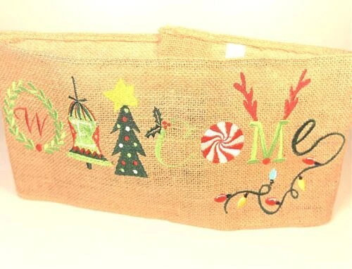 Decoración para el hogar cuadrado de arpillera Mud Pie Almohadas