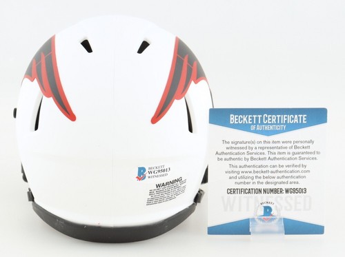 Sony Michel Autographed New England Patriots Lunar Mini Helmet Beckett COA - Picture 3 of 3