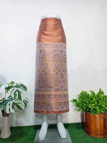 LAOS/THAI SILK SARONG SKIRT WAIST ONE SIZE WRAP AROUND/LENGTH 34/35" - Picture 69 of 117