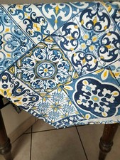 Tovaglia  puro cotone 100% 4-6-12-18 posti RETTANGOLARE  Made in Italy MAIOLICHE