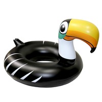 U.s. Pool Supply Giant 4 Foot Inflatable Black Toucan Pool Ring Tube Float - Fun U.s. Pool Supply Giant 4 Foot Inflatable Black Toucan Pool Ring Tube Float - Fun