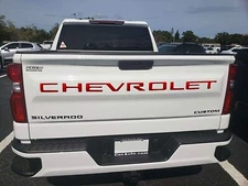 RED Tailgate Insert Letters Decal Vinyl Stickers for Chevy Silverado 2019-2021