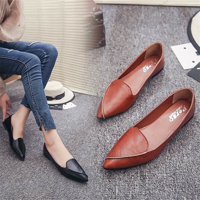womens pointed flat shoes