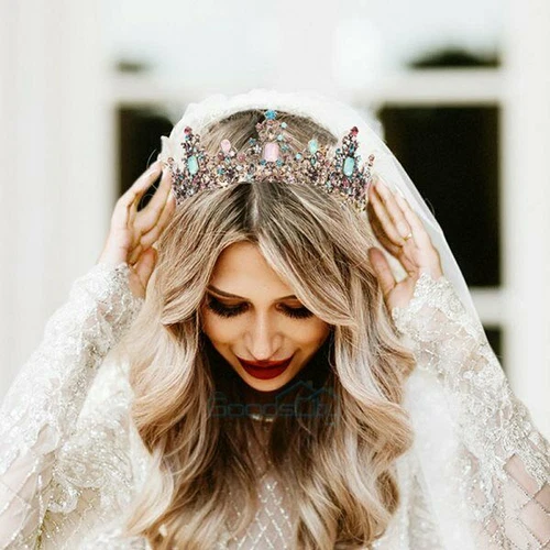 Coronas Tiaras Cristal Perla Novia Boda Corona para Mujer Princesa Tiara - Imagen 41 de 76