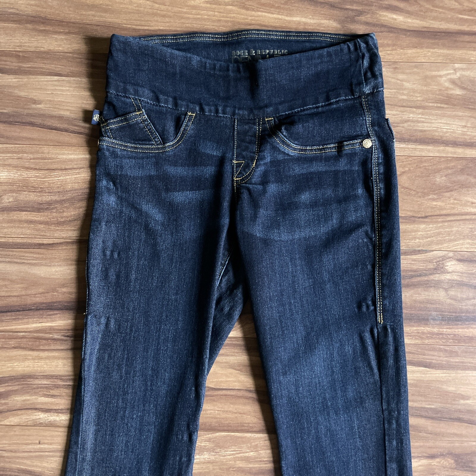 Rock & Republic Jeans Donna RX Fever Pull-on Bootcut – Denim Elasticio Vita Media