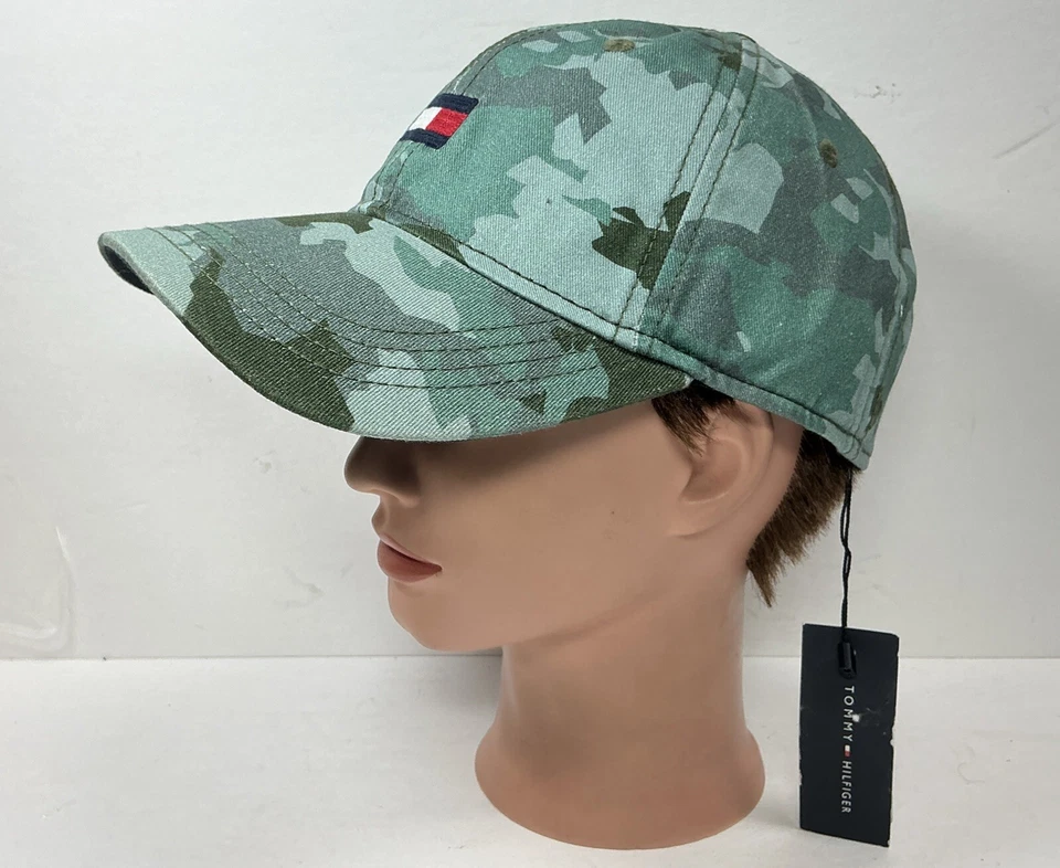 Tommy Hilfiger Logo Sombrero Béisbol Camionero Unisex Gorra Verde Camuflaje Ajustable Nuevo con Etiquetas Foto 3 de 4
