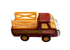 Vintage Buddy L Corp Red 5" Farm Stake Side Pickup Truck Pressed Steel Japan