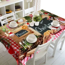 Little Blackboard3D Tablecloth Table cover Cloth Rectangle Wedding Party Banquet