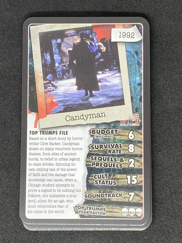 30 Scary Flix Top Trumps Pick Your Own Horror Film Trump Trading Card Adults - Picture 19 of 31