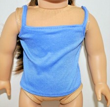 I8" Doll Clothes  Fits American Girl Dolls Our Generation Girl Blue Singlet Top