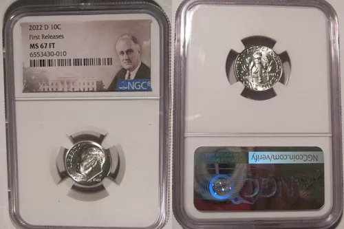 2022 D Roosevelt Dime 10c NGC MS 67 FT Full Torch FIRST RELEASES