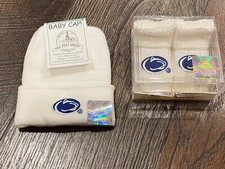 Penn State Nittany Lions NCAA Baby Newborn Cap and Booties Set / New