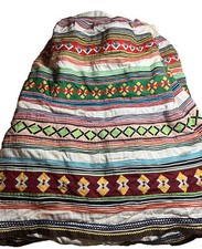 Seminole Native American Patchwork Skirt Women  s Vintage Hand Made