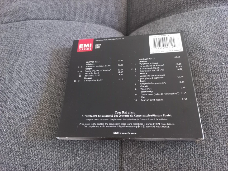 Yves Nat EMI 2 CD Digipak Set in VGC  - Image 4 of 4