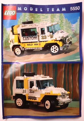 Vintage Lego Model Team 5550 Custom Rally Van with Instructions 100% Complete