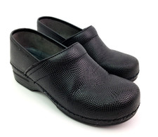 Dansko XP Pro Womens Size EU 40 US 9.5-10 Black Embossed Slip On Work Clog Shoes