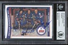 Bobby Hull Hedberg Nilsson Signed 2010 WHA Hall of Fame Card 10 Jets BAS Slabbed