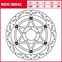 TRW Bremsscheibe Sportiv Schwimmend MSW280RAC Panigale 1299 HC