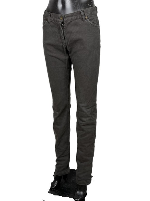 Fred Perry Jeans Donna 42 Cotone Elasticizzato Slim Logo Ricamato