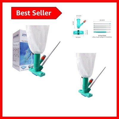 High Efficiency Pool Vacuum Cleaner with 56.5'' Telescopic Pole - Portable Use