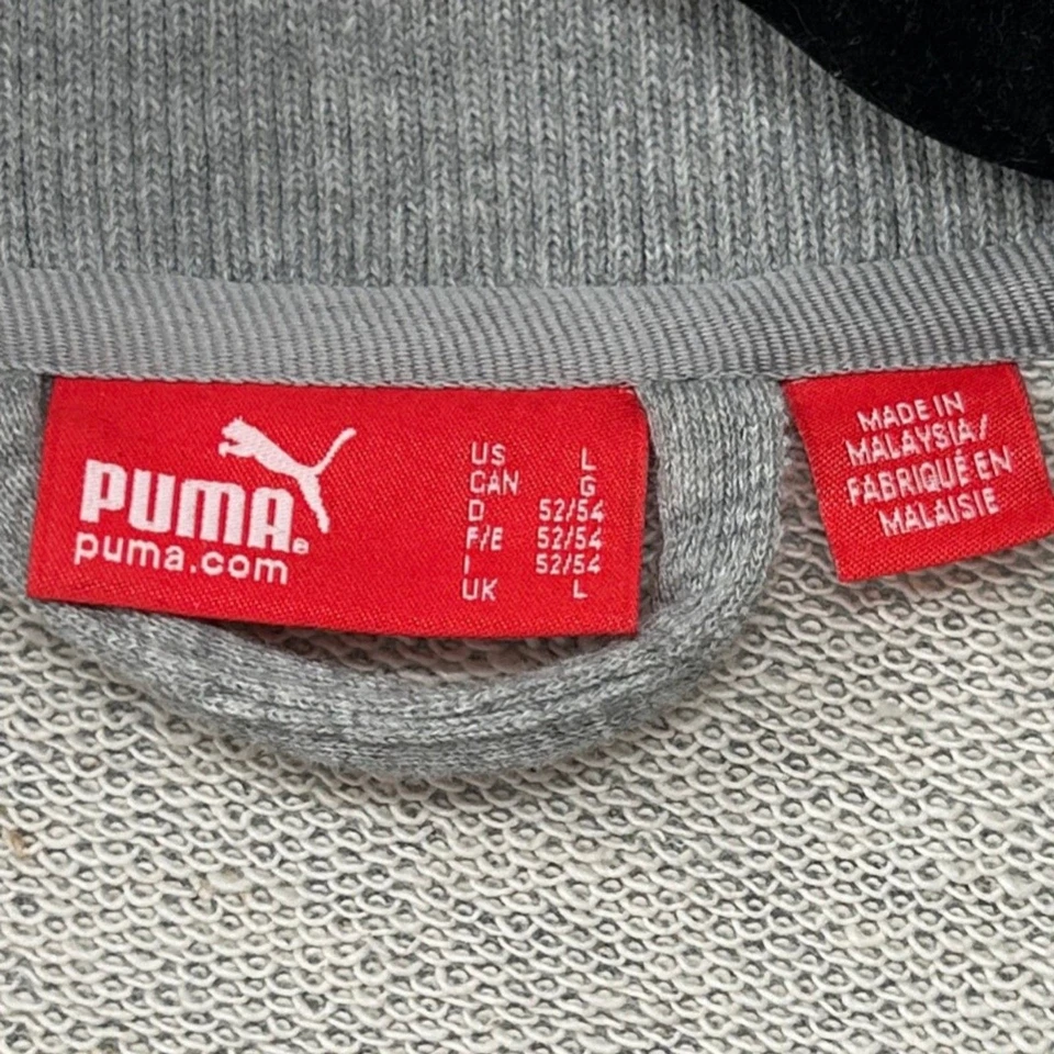 Puma Zip Up Long Sleeve Orange Gray Jacket Size Large - Image 3 of 4