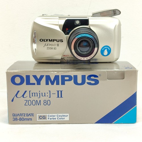Olympus MJU II 80 Camera 35mm Film Point & Shoot Compact 38-80mm Lens