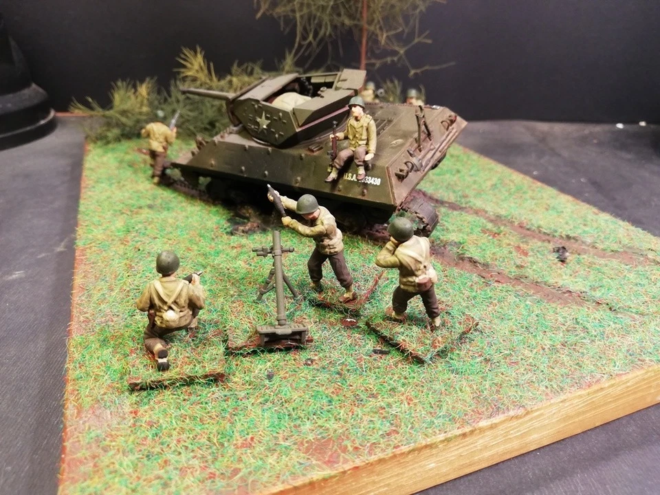 28mm or 1/56 Diorama WWII Normandia KIT Italeri & Rubicon - Immagine 3 di 4