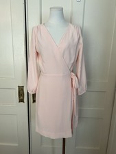 J. Crew Crepe Wrap 365 Midi Dress Womens Size 4 Peach Classic Wedding NWT