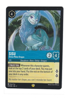#ad Sisu Divine Water Dragon #159 204 Disney Lorcana: EN2 LEGENDARY NM $1.25
