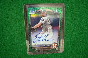 2025 Bowman Chrome Ethan Pecko Bowman 1st Green Reptillian Refractor Auto  /99