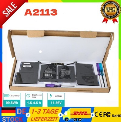 A2113 A2141 Akku für Apple MacBook Pro 16 Inch A2141 2019 2020 MVVL2 610-00533