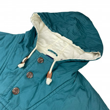 VTG Gap Men's Insulated Hooded Anorak Parka Puffer Jacket Teal   Large