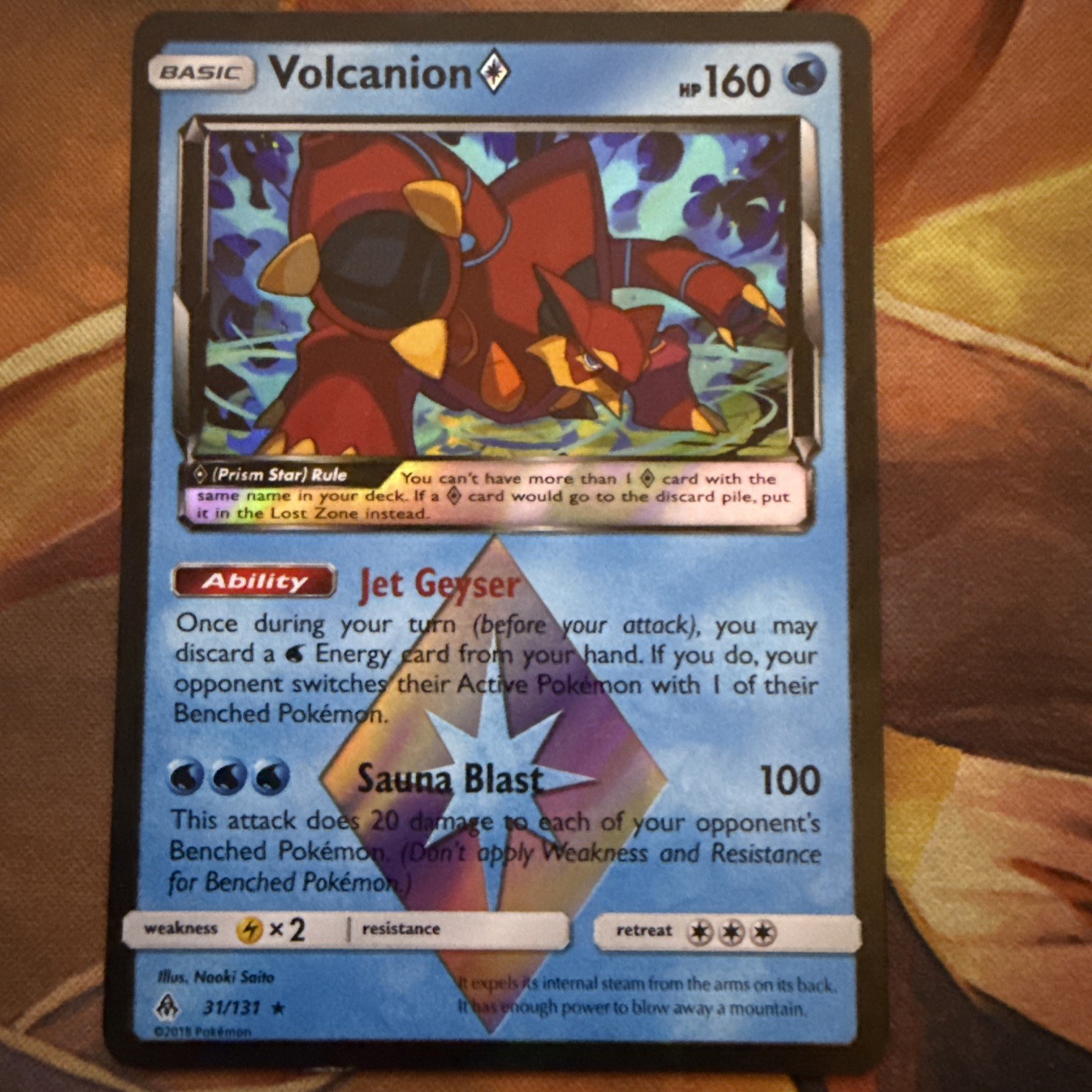 Pokémon TCG Volcanion Prism Star Forbidden Light 31/131 - Holo Rare-NM