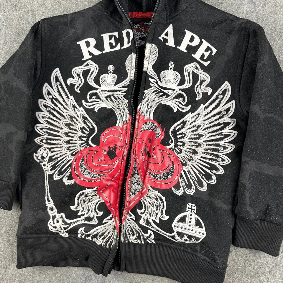 Chaqueta con Capucha Skater Grunge Niño Cremallera Pequeña Negra Y2K Jesse Pinkman Red Ape SIN CREMALLERA Foto 4 de 4