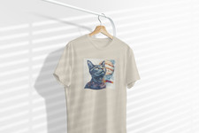 Camiseta Cosmic Cat with Planets | Camiseta gráfica Space Kitty
