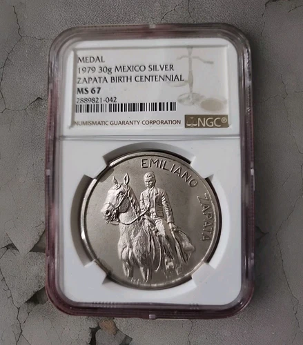 1979 MEXICO EMILIANO ZAPATA 100 th ANIVERSARY , TIERRA Y LIBERTAD NGC MS67