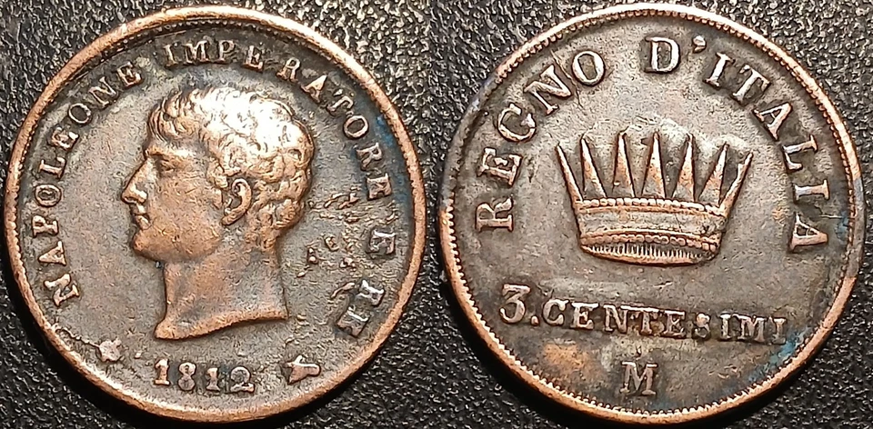 Italie - Napoléon Ier - 3 centesimi 1812 M, Milan ! C#2.2 - Photo 1/1