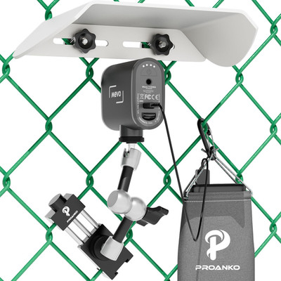 Fence Mount for Mevo Start, Gopro, Phones, Comes with Shade and Carrying Pouch M