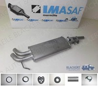 Imasaf Auspuff Mitteltopf+Anbauteile für Mercedes SL 420+500 Kat R107 1985-1989