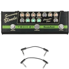 Tech 21 SansAmp Character Plus with EBS Patch Cables - Screaming Blonde