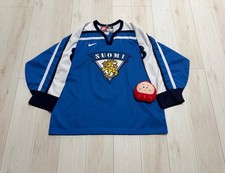 1998 Nagano Winter Olympics Team Finland Teemu Selanne Nike Hockey Jersey