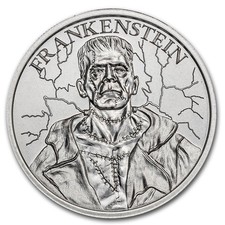 2 oz Silver HR Round - Vintage Horror Series: Frankenstein 73.53 per troy oz