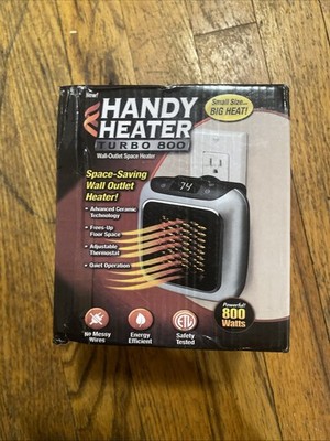 US Portable Electric Small Heater Turbo 800 Wall Outlet Space Heater Adjustable