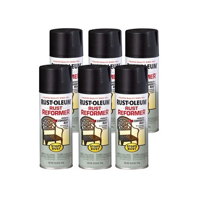215215-6PK Stops Rust Rust Reformer Spray 10.25 oz Black 6 Pack
