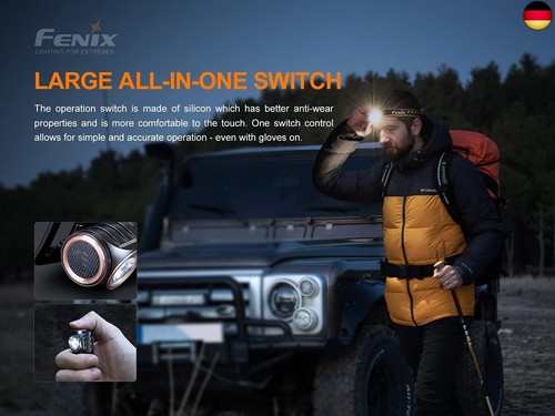 FENIX HM50R V2.0 LED-Stirnlampe, Eck-Taschenlampe, 700 Lumen, rot und weiß - Bild 4 von 8