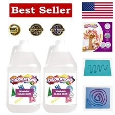 Versatile 2 Gallon Clear Craft Glue - Dries Clear, Safe for Kids & School Use