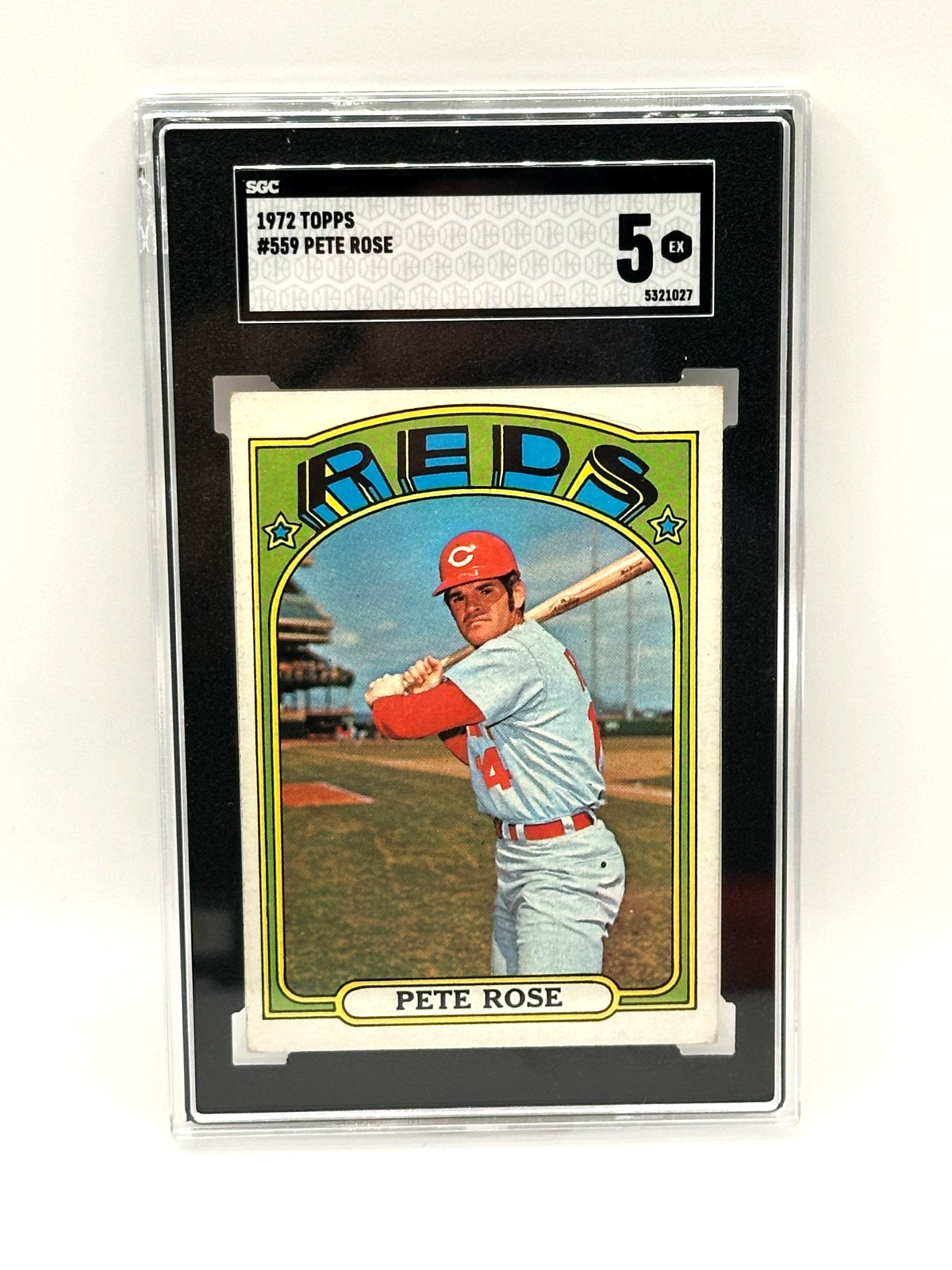 1972 Topps #559 Pete Rose SGC 5 EX Cincinnati Reds Vintage Baseball Card