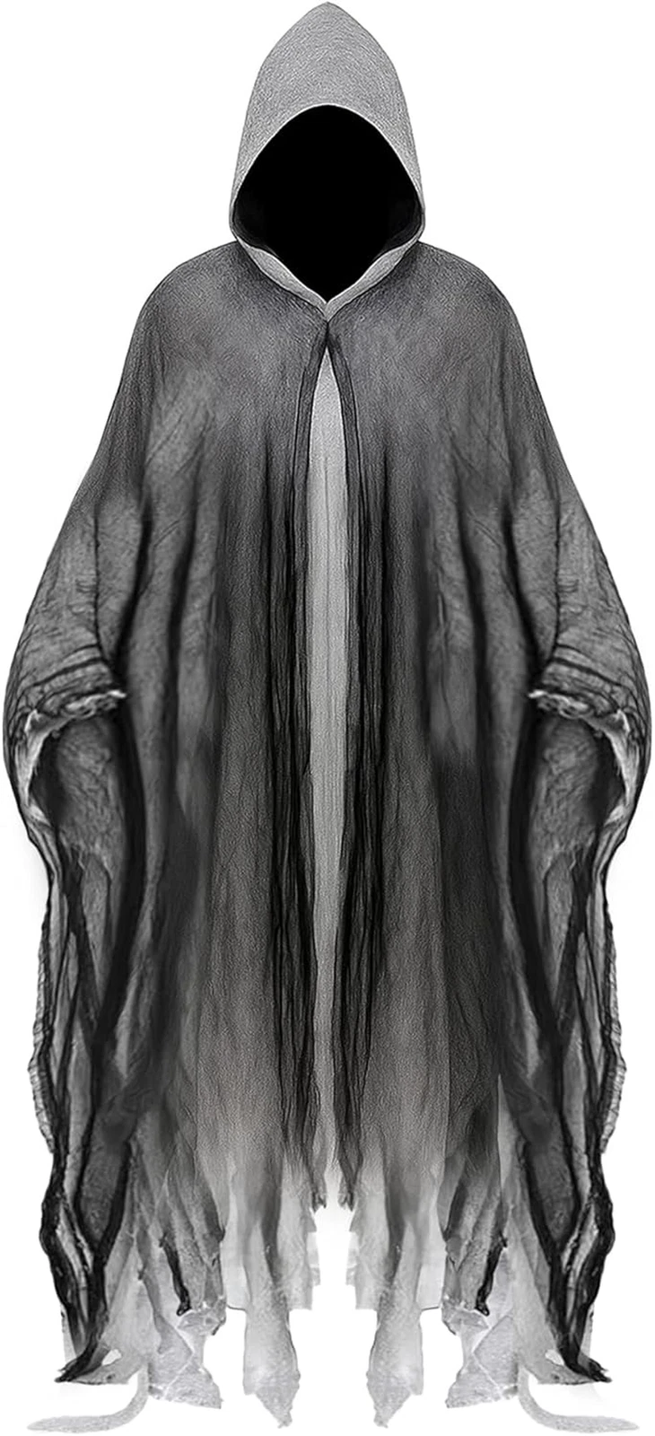 Adult Grim Reaper Costume Hooded Robe Halloween Cloak for Men